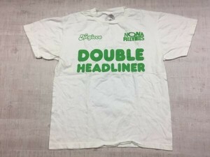 Negicco ネギッコ NONA REEVES ノーナリーヴス ときめきのヘッドライナー DOUBLE HEADLINER 半袖Tシャツ メンズ M 白