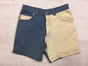 Seafood Board Wear シーフード ボードウェア サーフ アメカジ 切替 ツートン ハーフ ショートパンツ ボトムス メンズ S 紺/生成