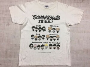 カミングコウベ COMING KOBE 2016 フェス イベント サンリオ Sanrio コラボ 半袖Tシャツ メンズ 日本限定 S 白 アルカラ