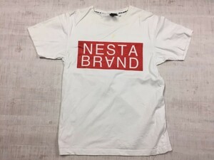 NESTA BRAND ネスタ ストリート ラメプリント レゲエ ヒップホップ 半袖Tシャツ カットソー メンズ バックプリント有 M 白