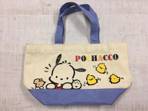 サンリオ Sanrio 平成レトロ オールド ポチャッコ POCHACCO キャンバス ランチ トートバッグ レディース 内ポケット 白/紫