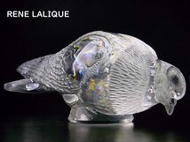 【 E179 】 真作保証品　RENE LALIQUE　1932年　鳩ヴェルヴィエ装飾モチーフ　置物　W28.2cm_画像1