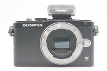 【返品保証】 オリンパス Olympus PEN Lite E-PL5 ブラック フラッシュ付き ミラーレス一眼 ボディ s4471_画像2