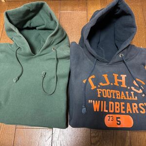 2着セット！　　　　　　　　　　　　　　　　　Champion USA製 単色 赤タグ スウェット パーカ XLサイズ