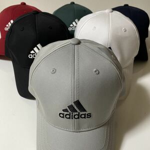 【adidas】　アディダス　定番キャップ　全6色　赤　白　黒　紺　緑　灰　FR