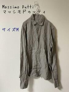 Massimo Dutti マッシモドゥッティ　メンズリネンシャツ　US M