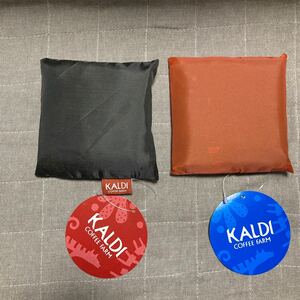 １円〜　【新品】カルディ非売品　エコバッグ KALDI カルディ ブルー　2個セットカルディコーヒーファーム グレー ☆いきものがたり　正月