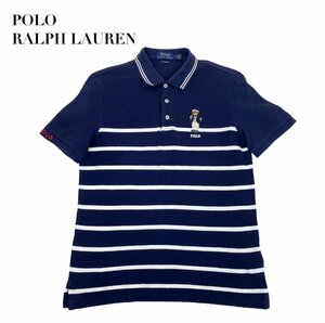 中古 ポロラルフローレン POLO RALPHLAUREN 半袖 ポロシャツ ボーダー ポロベア メンズ SPサイズ