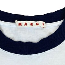 中古 マルニ MARNI 半袖 Tシャツ 白 ストライプ イタリア製 レディース 小さいサイズ 12_画像3