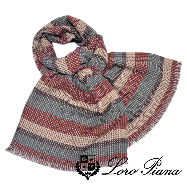 新品ロロピアーナLoro Pianaメンズ カシミア100%大判ストール茶★