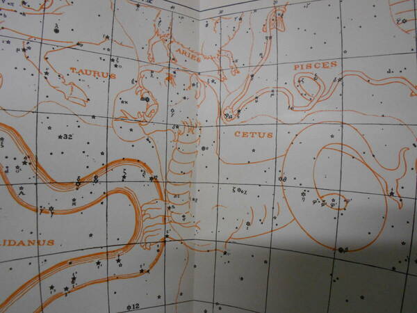 即決1908年『肉眼天文学サーヴィス星図』レビー旧蔵　星座早見盤、天文暦学書、天体観測Astronomy,Star map, Celestial chart, Planisphere