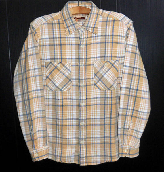 美品 CAMCO カムコ 60’Sビンテージ復刻 FLANNEL L/S ヘビーウェイト コットン ネルシャツ Mサイズ チェック