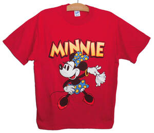 90's ビンテージ USA製 Velva Sheen ベルバシーン DISNEY ディズニー MINNIE ミニー Tシャツ L