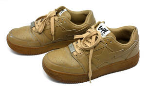 A BATHING APE アベイシングエイプ BAPE STA Low ベイプスタ ローカット スニーカー 27cm ベージュ