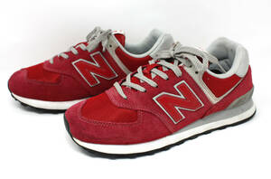 NEW BALANCE ニューバランス ML574 ERD スニーカー 赤 24.5cm