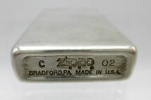 ZIPPO ジッポ 2002年製 ハートメッセージ シルバースリム オイルライター_画像3