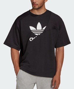 美品 adidas Original アディダスオリジナルス 22ss ADICOLOR TRICOT INTERLOCK トリコット インターロック Tシャツ L ブラック