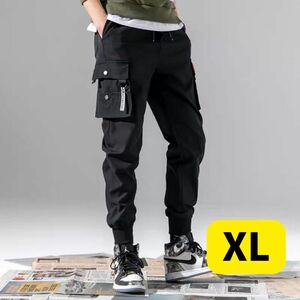 メンズ XL カーゴパンツ ジョガーパンツ チノパン ブラック 黒 おしゃれ パンツ 韓国 ストリート