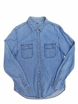 ロンハーマン 日本製 シャンブレーシャツ サイズL デニムシャツ ライトブルー Ron Herman 中古品[C126U677]_画像1