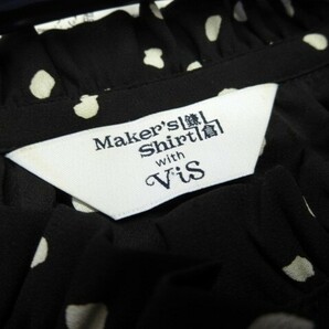 Maker's Shirt 鎌倉シャツ×ViS*フリルスタンド*ゆったりオーバーブラウス*メイカーズシャツ*かまくらサイズ*M*長袖シャツ*カットソーの画像4