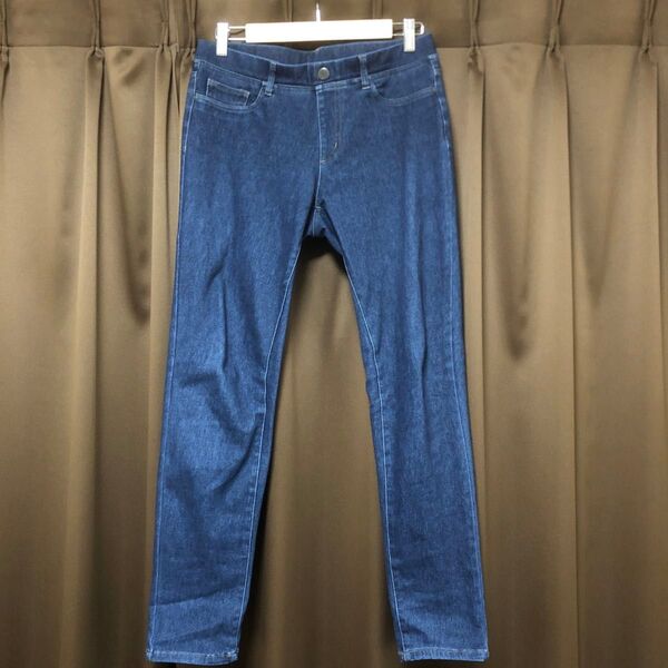 ジーンズ ストレッチ生地 size:L navy レディース