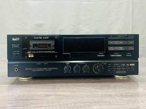 △9427　ジャンク品　オーディオ機器　ステレオカセットデッキ　A&D GX-Z7100　アカイ