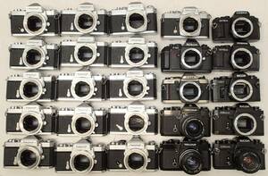 M88D 大量 ２５個 MF 一眼 フィルムカメラ Nikon ニコン Nikomat EL FE10 F-301 コシナ CT1 EX リコー XR7 XR500 等 昭和レトロ ジャンク