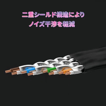 LANケーブル cat7 1m ブラック カテゴリー7 フラットケーブル 高速 10Gbps 600MHz CAT7準拠 業務用_画像10