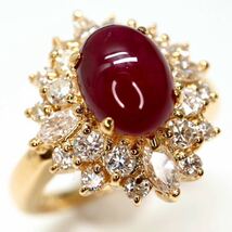 NINA RICCCI（ニナリッチ)/SEIKO jewelry(セイコージュエリー)《K18 天然ダイヤモンド/天然ルビーリング》F 5.6g 8号 ring 指輪 EE8/EE8_画像1