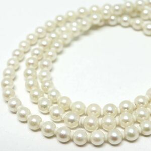 《アコヤ本真珠ベビーパールアクセサリーパーツ》M 3.5-4.0mm珠 8.5g 41.5cm pearl necklace ジュエリー jewelry DH0/DH0