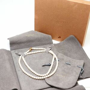 MIKIMOTO(ミキモト)箱付き!!《アコヤ本真珠ロングネックレス》F 約6.0-6.5mm珠 約46.0g 約78.5cm pearl necklace jewelry EB0/EG0