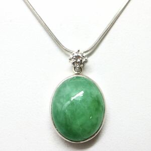 ソーティング付き!!含浸なし!!《Pt850天然本翡翠ネックレス》F 約8.4g 約39cm ジェダイト necklace ジュエリー jewelry EC7/EC