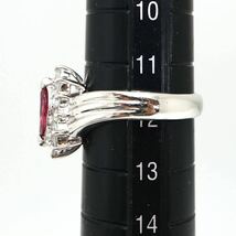  JEWELRY MAKI(ジュエリーマキ)ソーティング付!!《Pt850天然ダイヤモンド/ルビーリング》F 8.6g 12号 0.68ct 0.41ct 指輪 diamond EE3/E_画像8