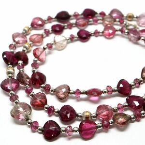 2WAY!!《K14WG天然ピンクトルマリンネックレス》F 約19.0g 約62cm tourmaline necklace pink ジュエリー jewelry EA3/EB5