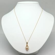 TASAKI(田崎真珠)《K18アコヤ本真珠ネックレス》F 約8.0mm珠 約5.4g 約49cm pearl necklace jewelry EC4/EC7_画像2