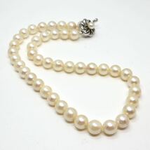 《アコヤ本真珠ネックレス》M ◎8.0-8.5mm珠 35.3g 36cm pearl necklace ジュエリー jewelry DH0/DH0_画像5