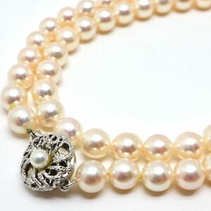  《アコヤ本真珠ネックレス》M ◎6.5-7.0mm珠 29.9g 45cm necklace ジュエリー jewelry DE0/EA0