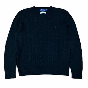 ロンハーマン別注 POLO RALPH LAUREN カシミアセーター ニット ポロラルフローレン Ron Herman クルーネック ブラック 黒 