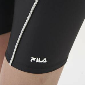 13号 XL 新品 FILA セパレーツ フィットネスタンキニ水着 かぶり 黒×グレー めくれ防止 送料無料 匿名配送 レディース 大きいサイズ 水着の画像4