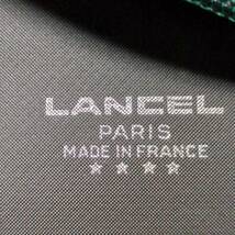 T012 希少ビッグサイズ!! LANCEL ランセル フランス製 ボストンバッグ グリーン 方掛け 手持ち 旅行鞄 かばん バッグ_画像2