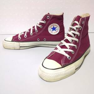 A135 希少 USA製 CONVERSE ALL STAR コンバース オールスター 5.5（24cm位） ハイカット スニーカー エンジ シューズ