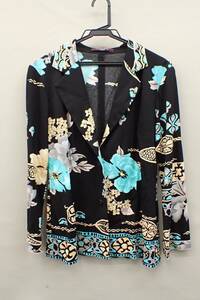 ◆衣類132 LEONARD レデースジャケット 薄手 花柄 Lサイズ 春物◆レオナール/古着/消費税0円