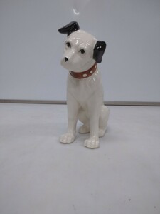 ☆ ビクター犬 ニッパー 高さ約２２cm 陶器 レトロ 置物 オブジェ 中古美品