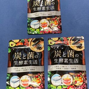 【3ヶ月分】炭と菌の生酵素生活 生酵素 コンブチャ 小粒 4種の炭 腸内フローラ改善 サプリメント サプリ