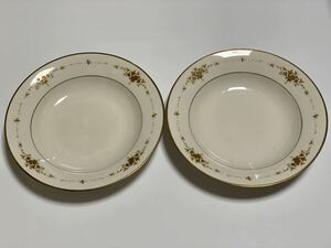 【Noritake】SUFFOLK 208650 Ivory China 7549 ノリタケ サフォーク アイボリーチャイナ スープ皿 2枚セット