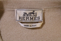 イタリア製【美品】☆エルメス：カシミヤ　コットン　ニット　セーター　Ｓ　HERMES_画像7