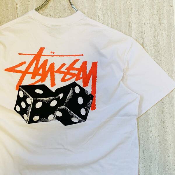 海外限定 Stussy ステューシー Tシャツ ロゴ ダイス dice L