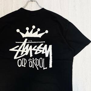 海外限定 Stussy ステューシー Tシャツ ブラック XL ロゴ クラウン