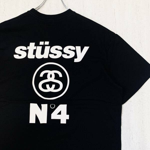 海外限定 Stussy ステューシー Tシャツ ブラック L 刺繍ロゴ