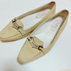 【USED】TOD'S レディース ドライビングシューズ 36 1/2 23.5cmカラーベージュ